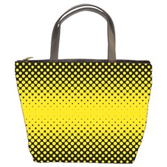 Dot Halftone Pattern Vector Bucket Bag by Mariart