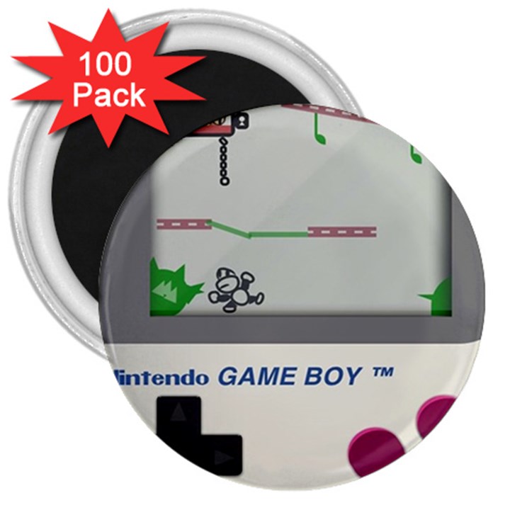 Game Boy White 3  Magnets (100 pack)