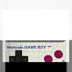 Game Boy White Rectangular Jigsaw Puzzl by Sudhe