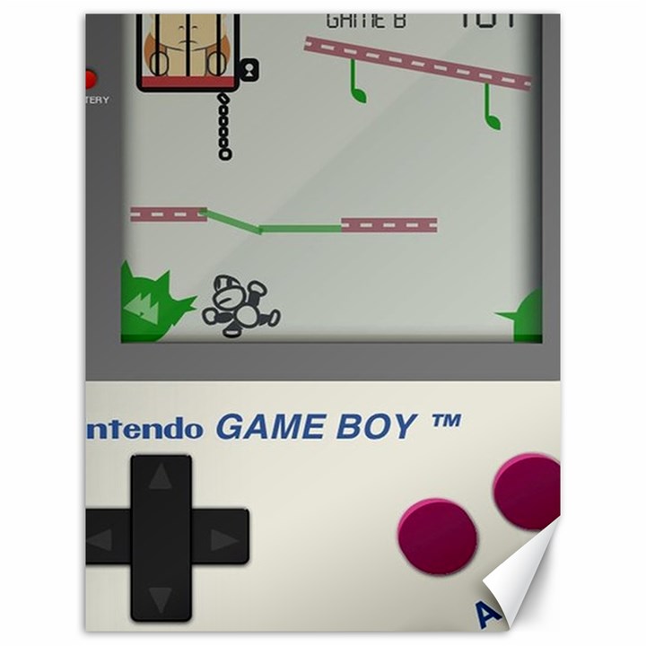 Game Boy White Canvas 12  x 16 