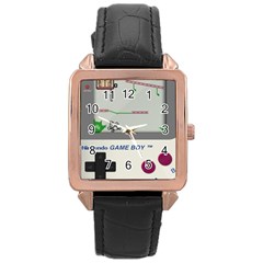 Game Boy White Rose Gold Leather Watch  by Sudhe