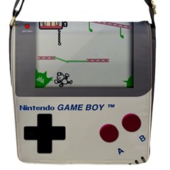 Game Boy White Flap Closure Messenger Bag (s) by Sudhe