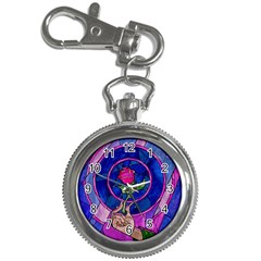 Enchanted Rose Stained Glass Key Chain Watches by Sudhe