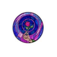 Enchanted Rose Stained Glass Hat Clip Ball Marker (4 Pack) by Sudhe