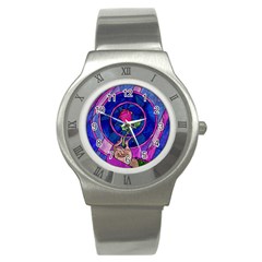 Enchanted Rose Stained Glass Stainless Steel Watch by Sudhe