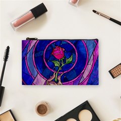 Enchanted Rose Stained Glass Cosmetic Bag (small) by Sudhe