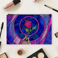 Enchanted Rose Stained Glass Cosmetic Bag (large) by Sudhe