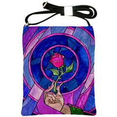 Enchanted Rose Stained Glass Shoulder Sling Bag by Sudhe