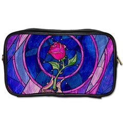 Enchanted Rose Stained Glass Toiletries Bag (one Side) by Sudhe