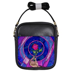 Enchanted Rose Stained Glass Girls Sling Bag by Sudhe