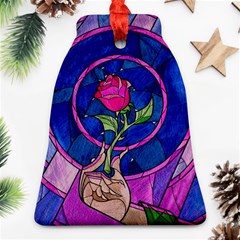 Enchanted Rose Stained Glass Bell Ornament (two Sides) by Sudhe