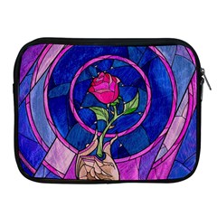 Enchanted Rose Stained Glass Apple Ipad 2/3/4 Zipper Cases by Sudhe