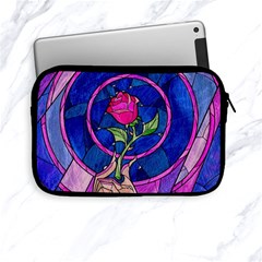 Enchanted Rose Stained Glass Apple Ipad Mini Zipper Cases by Sudhe