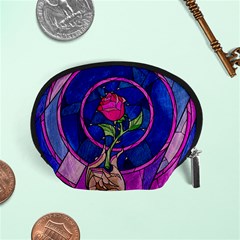 Enchanted Rose Stained Glass Accessory Pouch (small) by Sudhe