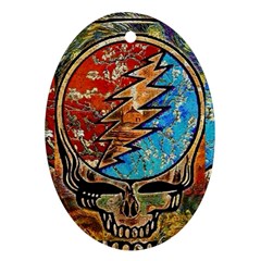 Grateful Dead Rock Band Oval Ornament (two Sides) by Sudhe