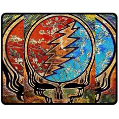 Grateful Dead Rock Band Fleece Blanket (medium)  by Sudhe