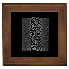 Grayscale Joy Division Graph Unknown Pleasures Framed Tiles by Sudhe