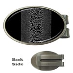 Grayscale Joy Division Graph Unknown Pleasures Money Clips (Oval)  Front