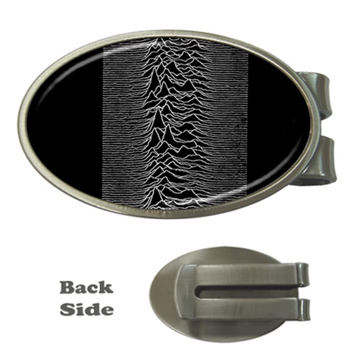 Grayscale Joy Division Graph Unknown Pleasures Money Clips (Oval) 