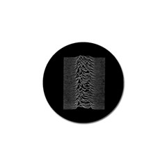 Grayscale Joy Division Graph Unknown Pleasures Golf Ball Marker by Sudhe