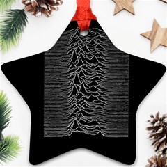 Grayscale Joy Division Graph Unknown Pleasures Star Ornament (two Sides) by Sudhe