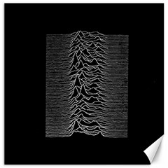 Grayscale Joy Division Graph Unknown Pleasures Canvas 12  X 12  by Sudhe