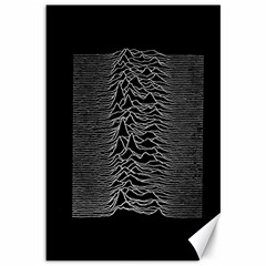 Grayscale Joy Division Graph Unknown Pleasures Canvas 12  X 18  by Sudhe