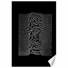 Grayscale Joy Division Graph Unknown Pleasures Canvas 20  X 30  by Sudhe