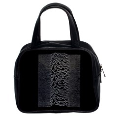 Grayscale Joy Division Graph Unknown Pleasures Classic Handbag (two Sides) by Sudhe