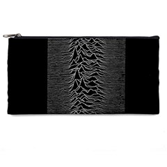 Grayscale Joy Division Graph Unknown Pleasures Pencil Cases by Sudhe