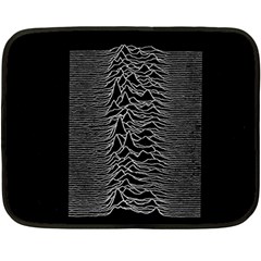 Grayscale Joy Division Graph Unknown Pleasures Double Sided Fleece Blanket (mini)  by Sudhe