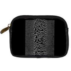 Grayscale Joy Division Graph Unknown Pleasures Digital Camera Leather Case by Sudhe