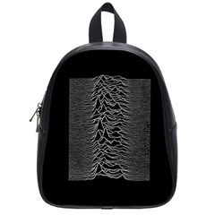 Grayscale Joy Division Graph Unknown Pleasures School Bag (small) by Sudhe