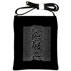 Grayscale Joy Division Graph Unknown Pleasures Shoulder Sling Bag by Sudhe