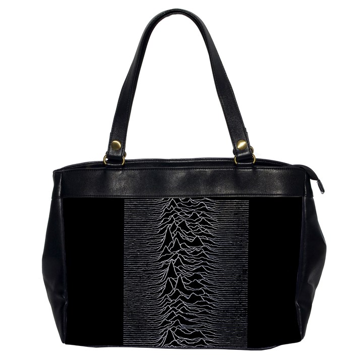 Grayscale Joy Division Graph Unknown Pleasures Oversize Office Handbag