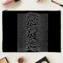 Grayscale Joy Division Graph Unknown Pleasures Cosmetic Bag (xxxl) by Sudhe