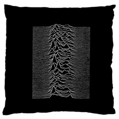 Grayscale Joy Division Graph Unknown Pleasures Large Flano Cushion Case (two Sides) by Sudhe