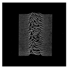 Grayscale Joy Division Graph Unknown Pleasures Large Satin Scarf (square) by Sudhe