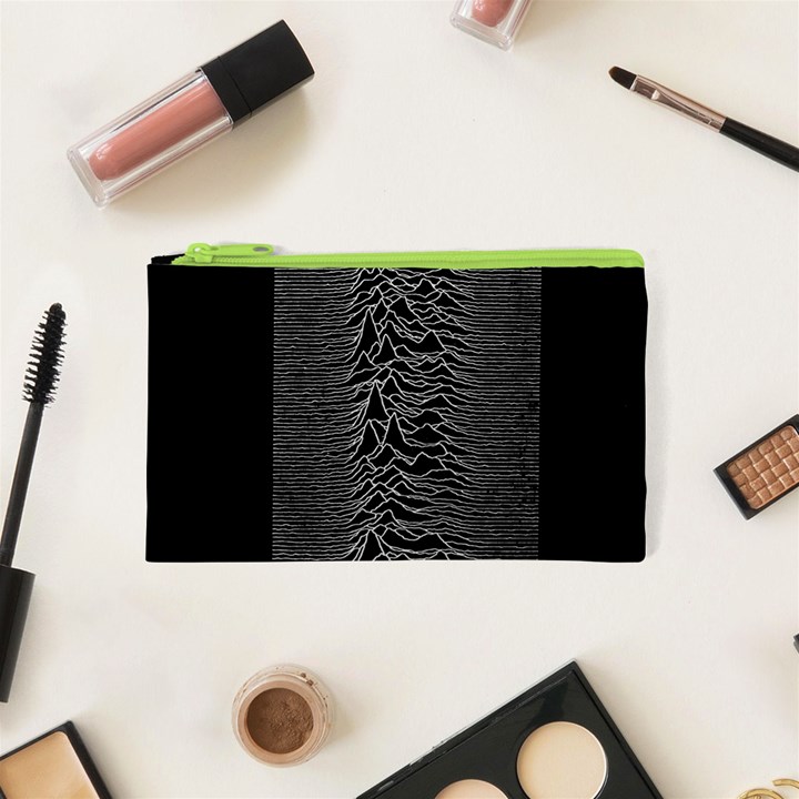 Grayscale Joy Division Graph Unknown Pleasures Cosmetic Bag (XS)