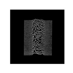 Grayscale Joy Division Graph Unknown Pleasures Small Satin Scarf (square) by Sudhe