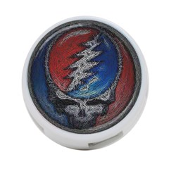 Grateful Dead Logo 4-port Usb Hub (one Side) by Sudhe