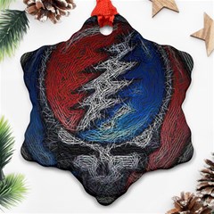 Grateful Dead Logo Snowflake Ornament (two Sides) by Sudhe