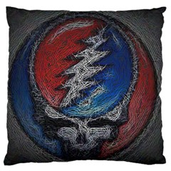 Grateful Dead Logo Large Flano Cushion Case (two Sides) by Sudhe