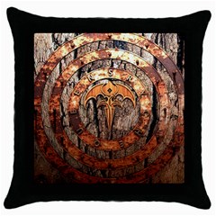 Queensryche Heavy Metal Hard Rock Bands Logo On Wood Throw Pillow Case (black) by Sudhe