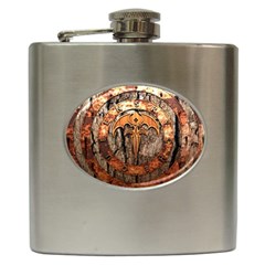 Queensryche Heavy Metal Hard Rock Bands Logo On Wood Hip Flask (6 Oz) by Sudhe