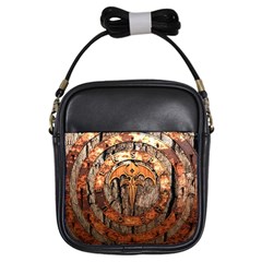 Queensryche Heavy Metal Hard Rock Bands Logo On Wood Girls Sling Bag by Sudhe