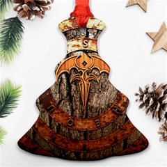 Queensryche Heavy Metal Hard Rock Bands Logo On Wood Christmas Tree Ornament (two Sides) by Sudhe