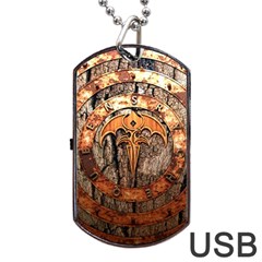 Queensryche Heavy Metal Hard Rock Bands Logo On Wood Dog Tag Usb Flash (one Side) by Sudhe