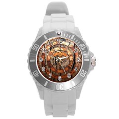 Queensryche Heavy Metal Hard Rock Bands Logo On Wood Round Plastic Sport Watch (l) by Sudhe