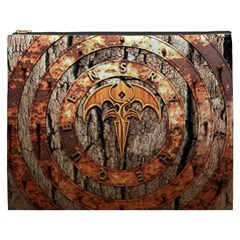 Queensryche Heavy Metal Hard Rock Bands Logo On Wood Cosmetic Bag (xxxl) by Sudhe